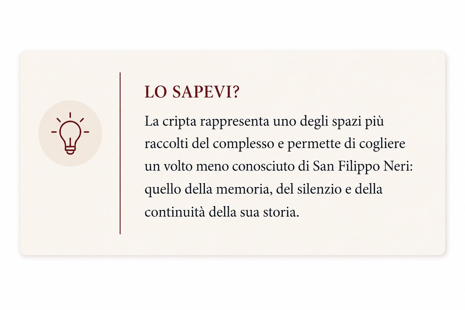 Cripta San Filippo Neri